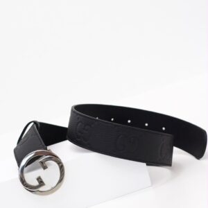 Cinto Gucci GG Interlocking Preto